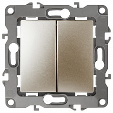 Переключатель двухклавишный без рамки Эра 12 12-1104-04