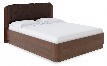 Кровать двуспальная Wood Home 1 с подъемным механизмом   орех с брашированием