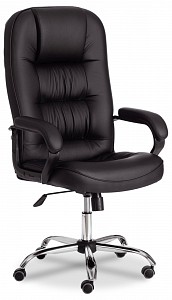 Кресло офисное СН9944, черный, кожа искусственная