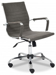 Кресло офисное Urban-Low, серый, флок