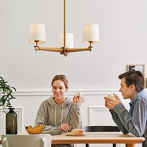 Люстра на штанге Imperiumloft Jorgenson Beige/Dark wood 203576-26 (Китай)