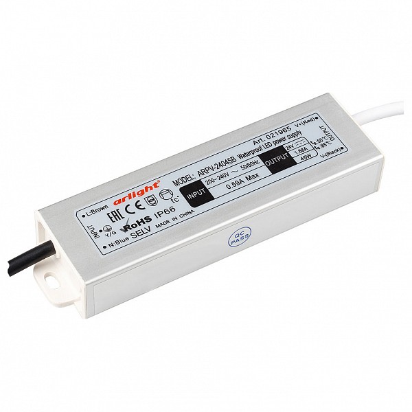 

Блок питания 24В 45Вт ARPV-24045-B (24V, 1.9A, 45W), 24В 45Вт ARPV-24045-B (24V, 1.9A, 45W)