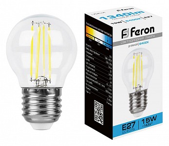 Лампа светодиодная [LED] Feron E27 15W 6400K