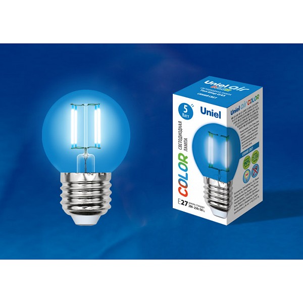 

Лампа светодиодная Air Color E27 200-250В 5Вт синий LED-G45-5W/BLUE/E27 GLA02BL картон, Air Color E27 200-250В 5Вт синий LED-G45-5W/BLUE/E27 GLA02BL картон