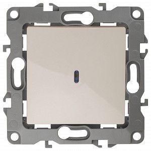 Выключатель одноклавишный с подсветкой без рамки Эра 12 12-1102-02 Выключатель одноклавишный с подсветкой без рамки Эра 12 12-1102-02