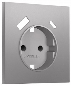 Накладка для розетки с заземлением и со шторками и 2хUSB type A и C SIGMA SP5100