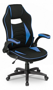 Кресло офисное Plast 1, синий, черный, текстиль
