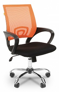 Кресло офисное Chairman 696, оранжевый, черный, акрил сетчатый, ткань TW