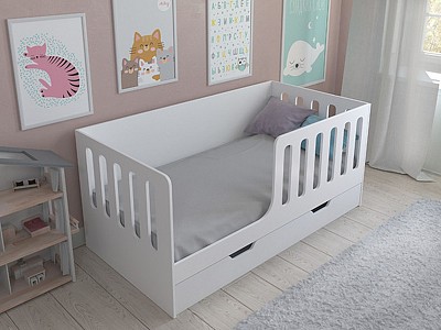 Односпальная кровать для детской комнаты Астра 12 RVM_ASTRA12YA-35-35