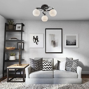 Потолочная люстра Larion 9654/3 хром/венге