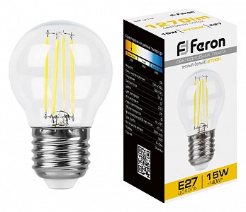 Лампа светодиодная [LED] Feron E27 15W 2700K