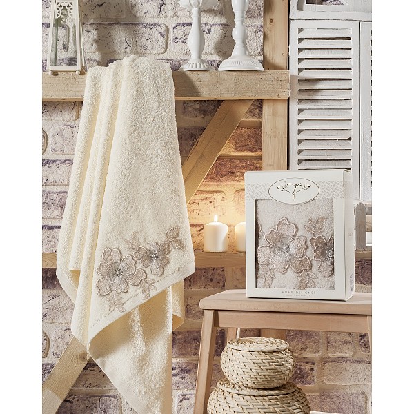 

Банное полотенце (85x150 см) PEARLY, Кремовый, (85x150 см) PEARLY