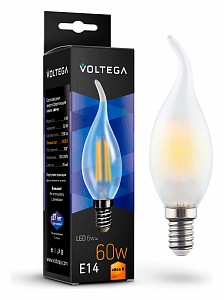 Лампа светодиодная [LED] Voltega E14 6W 2800K