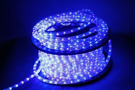 Шнур световой 13-3W-50M-220V-LED-U BL