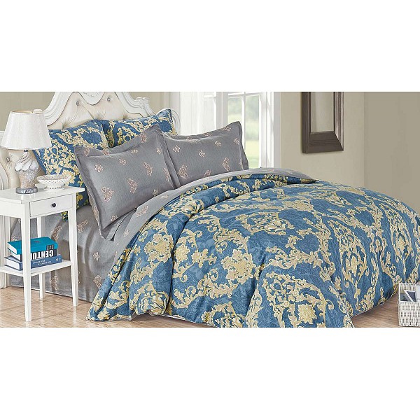 

Комплект евростандарт Satin de' Luxe, Бежевый;голубой;серый, Satin de' Luxe
