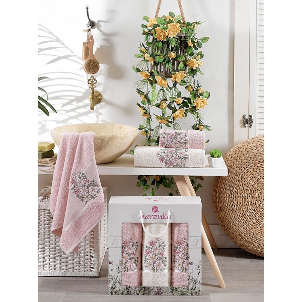 

Набор полотенец для ванной Floral, Белый;светло-розовый, Floral