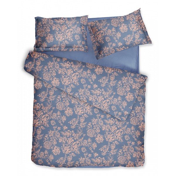 

Комплект евростандарт Peony Copper, Серый;синий, Peony Copper