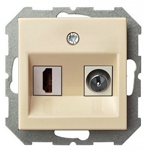 ТВ-розетка и розетка HDMI без рамки EPSILON 28-0851