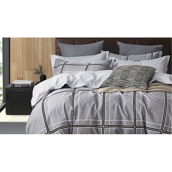 

Комплект евростандарт Satin de' Luxe, Серый, Satin de' Luxe