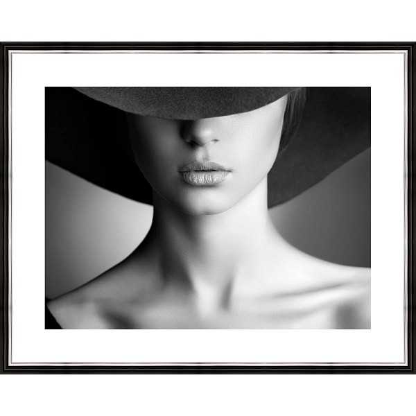 фото Картина (50х40 см) Дама в шляпе BE-103-302 Ekoramka