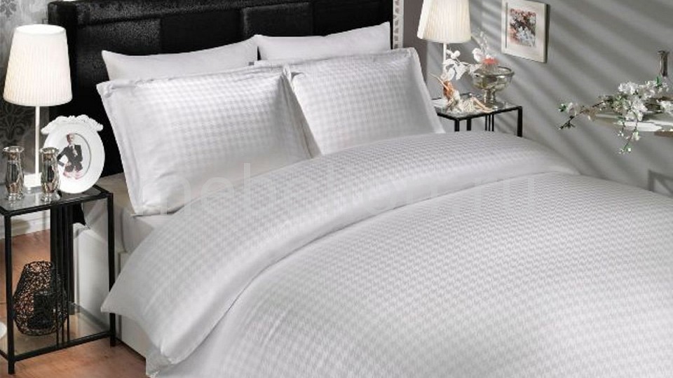 

Комплект евростандарт DIAMOND HOUNDSTOOTH, Белый