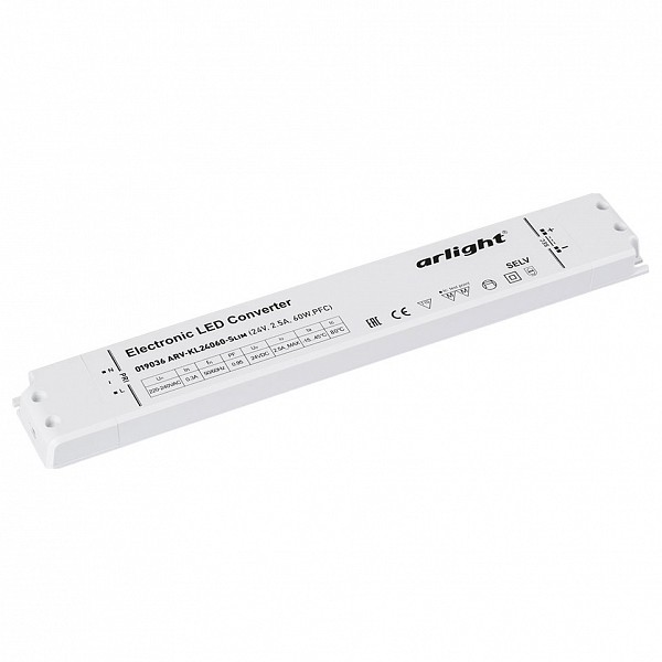 

Блок питания 24В 60Вт ARV-KL24060-Slim (24V, 2.5A, 60W,PFC), 24В 60Вт ARV-KL24060-Slim (24V, 2.5A, 60W,PFC)