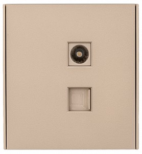 ТВ-розетка и розетка Ethernet RJ-45 без рамки STRONG KR-78-0722-8