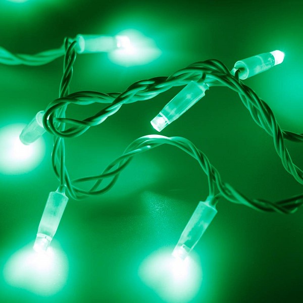 фото Гирлянда нить [10 м] String ARD-STRING-CLASSIC-10000-WHITE-100LED-FLASH GREEN (230V, 7W) Arlight