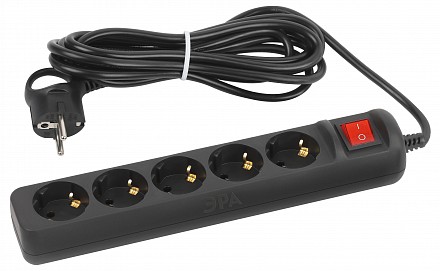 Удлинитель с выключателем  UX-5es-5m-B