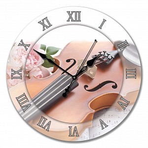 Настенные часы (33x4 см) Скрипка 01-027