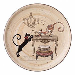 Тарелка плоская (21x2.5 см) Коты 358-1744