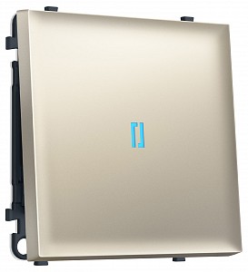 Выключатель проходной одноклавишный с подсветкой без рамки MS MS542040