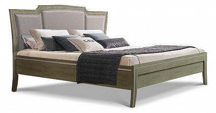 Полутораспальная кровать Costa  олива с белой патиной  