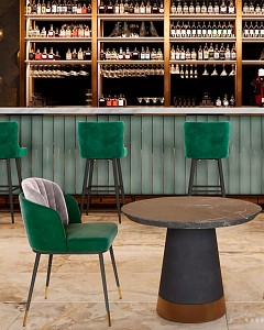 Набор из 2 стульев для гостиной на металлических ножках