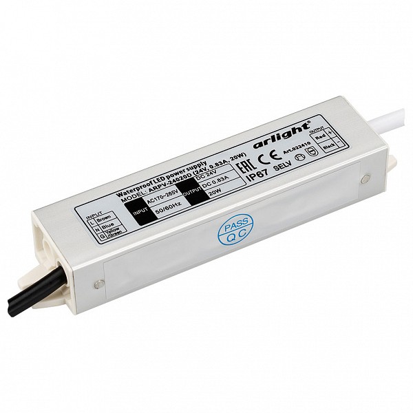 

Блок питания 24В 20Вт ARPV-24020-D (24V, 0.8A, 20W), 24В 20Вт ARPV-24020-D (24V, 0.8A, 20W)