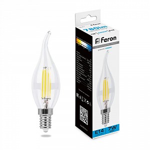 Лампа светодиодная [LED] Feron E14 7W 6400K