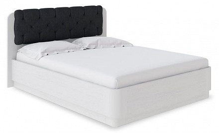 Полутораспальная кровать Wood Home 1 с подъемным механизмом белый с брашированием  