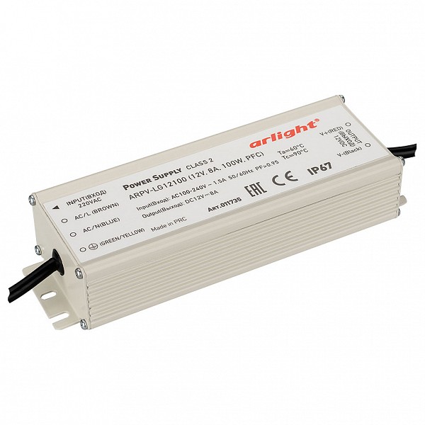 

Блок питания 12В 100Вт ARPV-LG12100-PFC (12V, 8.3A, 100W), 12В 100Вт ARPV-LG12100-PFC (12V, 8.3A, 100W)