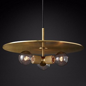 Светильник потолочный Imperiumloft Rh Utilitaire Disk Triple Pendant (Китай)