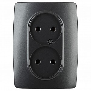 Розетка двойная без заземления Эра 12 12-2107-05