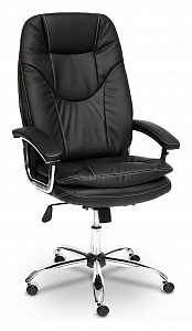Кресло Softy Lux, черный, кожа искусственная