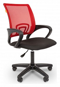 Кресло офисное Chairman 696 LT, красный, черный, акрил сетчатый, ткань