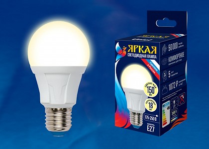 Лампа светодиодная [LED] Uniel E27 18W 3000K