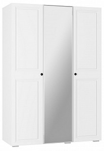 Шкаф 3-х дверный Софт (зеркальный, эмаль белая) 