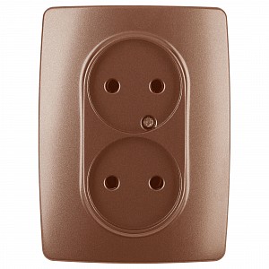 Розетка двойная без заземления Эра 12 12-2107-14