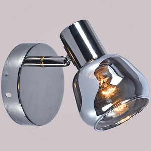 Спот стеклянный  RLC_05960-0.8-01_PEARL_BK_DARK_CHROME