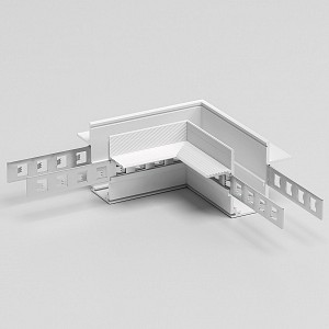 Соединитель угловой L-образный для треков встраиваемых Slim Magnetic a067501