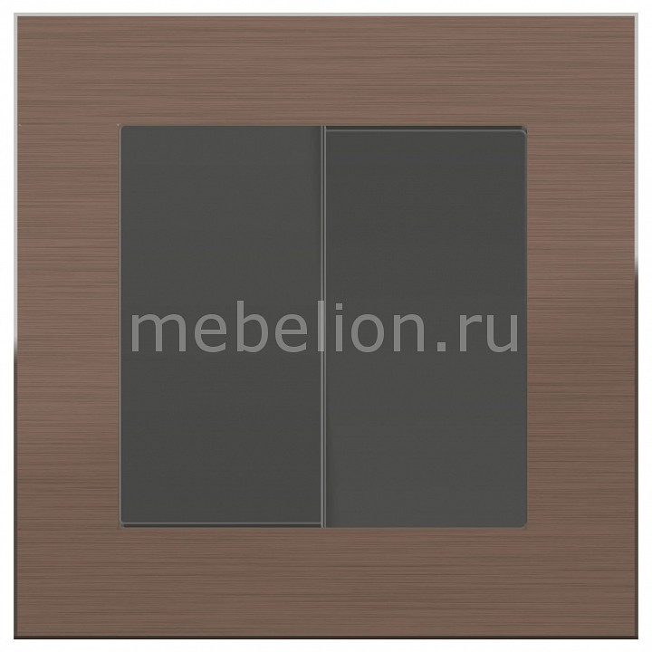 

Выключатель двухклавишный Aluminium (Серо-коричневый) WL07-SW-2G+WL07-SW-2G