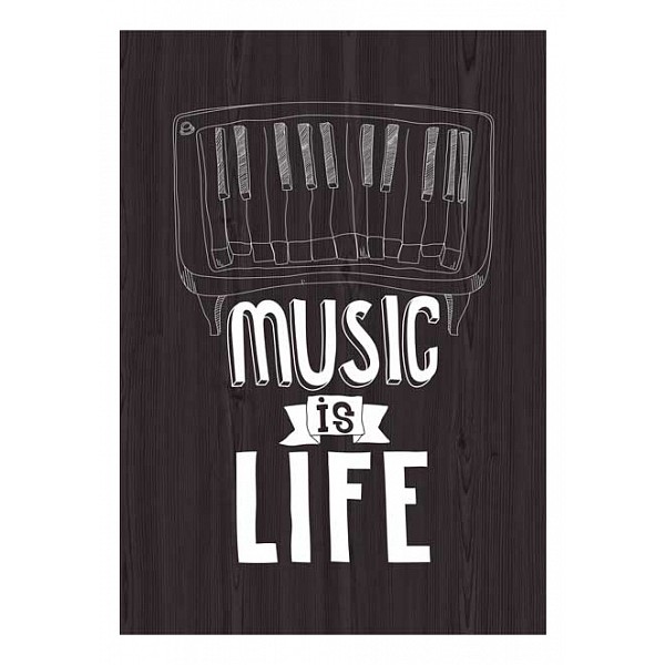 

Картина (50х70 см) Music is life ME-105-240, (50х70 см) Music is life ME-105-240, Коричневый