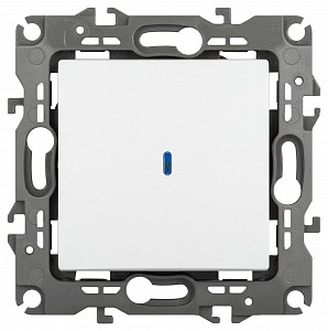 Выключатель одноклавишный с подсветкой без рамки Эра 12 12-1102-01М